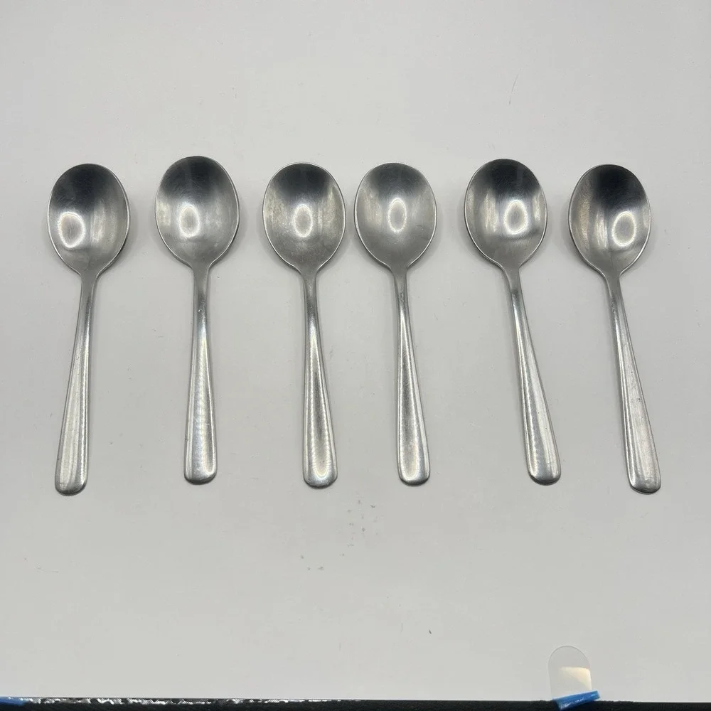 Oneida Delco Peer‎ II Place/ Soup Spoons Set Of Six Stainless Steel Classic